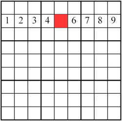 Sudoku: einzelne fehlende Zahl